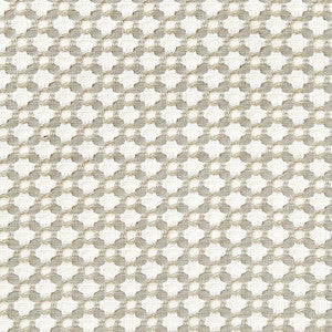 Betwixt Stone/White 65682 by Schumacher Designer Fabric