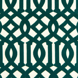 Imperial Trellis Velvet Peacock 65590 by Schumacher Designer Fabric