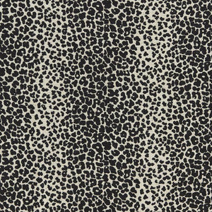Leopard Linen Print Ebony 174841 by Schumacher Designer Fabric