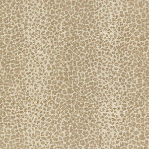 Leopard Linen Print Sesame 174842 by Schumacher Designer Fabric