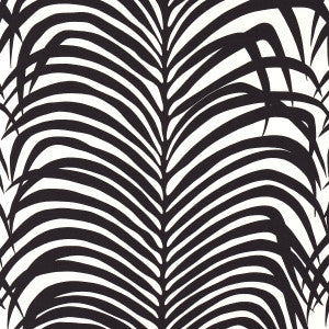 Zebra Palm Ebony 174872 by Schumacher Designer Fabric
