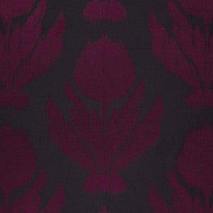 Agra Silk Weave Black Plum 65851 by Schumacher Designer Fabric