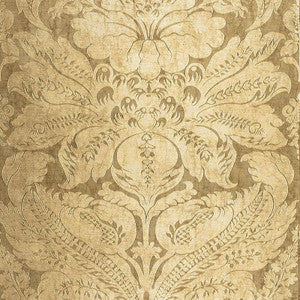 Cordwain Damask Gilt 65872 by Schumacher Designer Fabric