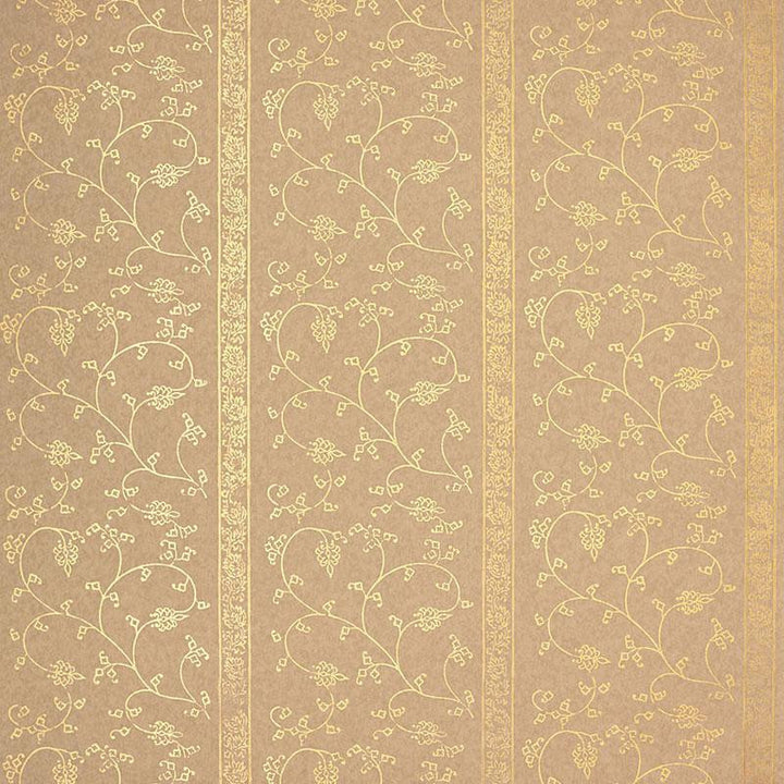 Khanpur Vine Gilt 5005213 by Schumacher Designer Wallpaper Jaipur - Swanky Fabrics -