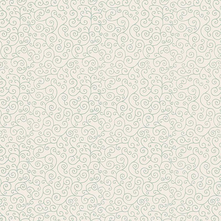 Sangar Scroll Water Blue 5005222 by Schumacher Designer Wallpaper Jaipur - Swanky Fabrics -