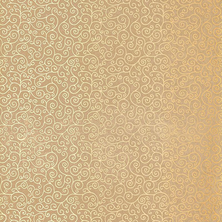 Sangar Scroll Gilt 5005223 by Schumacher Designer Wallpaper Jaipur - Swanky Fabrics -
