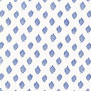 Bakara Leaf Delft 5005231 by Schumacher Designer Wallpaper