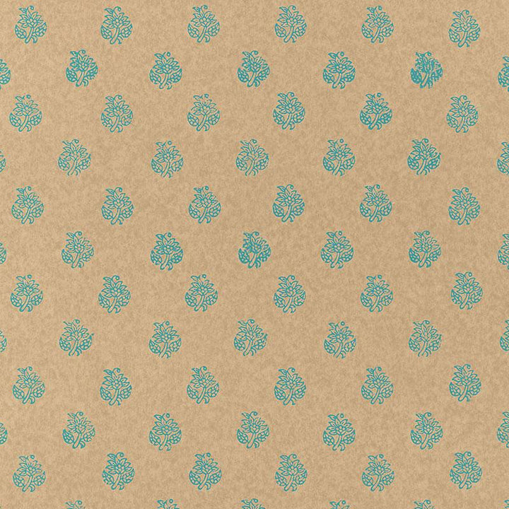 Kaladera Turquoise 5005254 by Schumacher Designer Wallpaper Jaipur - Swanky Fabrics -