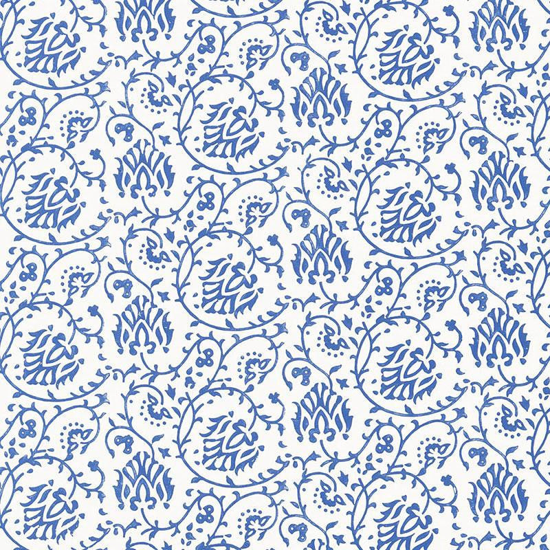 Sarana Vine Delft 5005271 by Schumacher Designer Wallpaper Jaipur - Swanky Fabrics -
