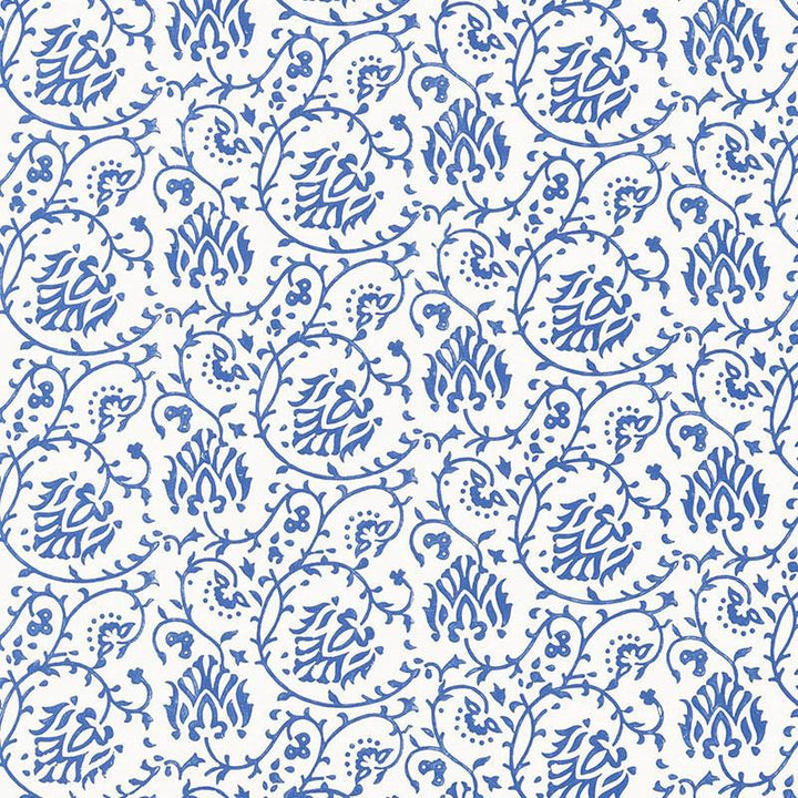 Sarana Vine Delft 5005271 by Schumacher Designer Wallpaper Jaipur - Swanky Fabrics -