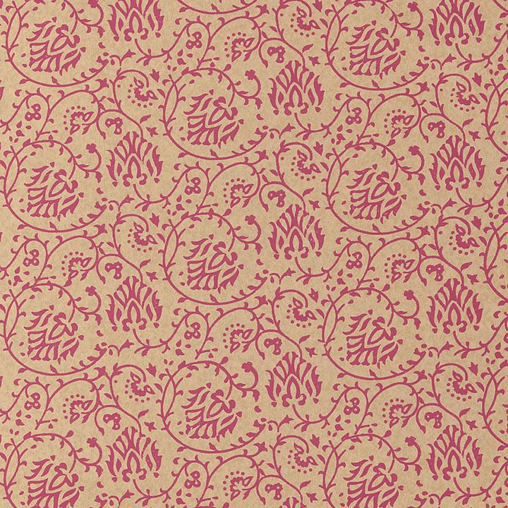 Sarana Vine Cerise 5005273 by Schumacher Designer Wallpaper Jaipur - Swanky Fabrics -