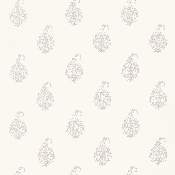 Kerala Paisley Oyster 5005280 by Schumacher Designer Wallpaper Simply Charming - Swanky Fabrics -