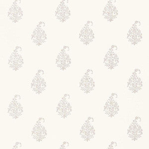 Kerala Paisley Oyster 5005280 by Schumacher Designer Wallpaper