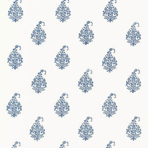 Kerala Paisley Delft 5005281 by Schumacher Designer Wallpaper