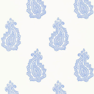 Madras Paisley Delft 5005301 by Schumacher Designer Wallpaper