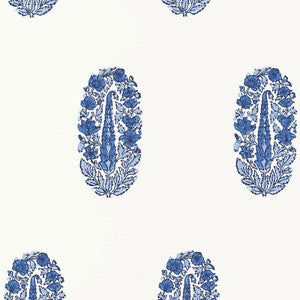 Askandra Flower Delft 5005311 by Schumacher Designer Wallpaper