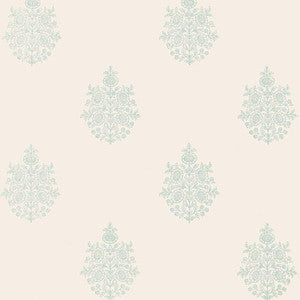 Asara Flower Water Blue 5005322 by Schumacher Designer Wallpaper