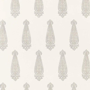 Katara Paisley Oyster 5005330 by Schumacher Designer Wallpaper