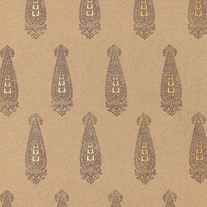 Katara Paisley Aubergine & Gilt 5005333 by Schumacher Designer Wallpaper