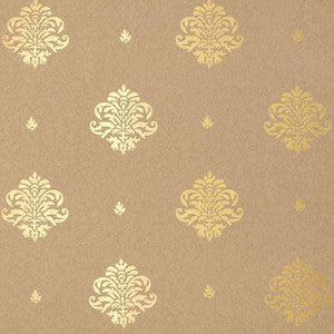 Mayla Damask Gilt 5005354 by Schumacher Designer Wallpaper