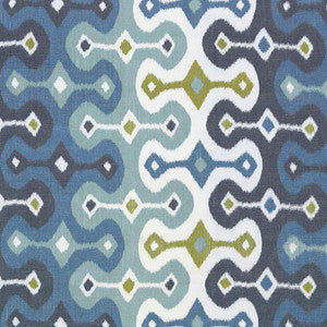 Darya Ikat Sky 174832 by Schumacher Designer Fabric