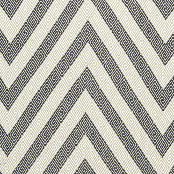 Nebaha Embroidery Charcoal 65792 by Schumacher Designer Fabric Ottoman Chic 25.38" - Swanky Fabrics -