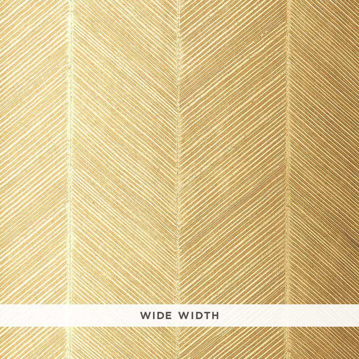 Chevron Texture White Gold 5005651 by Schumacher Designer Wallpaper Textured Wallcoverings & Printed Grasscloths 14.0" - Swanky Fabrics -