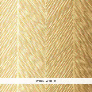 Chevron Texture White Gold 5005651 by Schumacher Designer Wallpaper