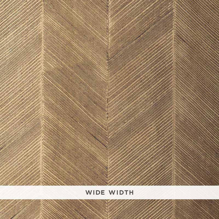 Chevron Texture Sable 5005652 by Schumacher Designer Wallpaper Textured Wallcoverings & Printed Grasscloths 14.0" - Swanky Fabrics -