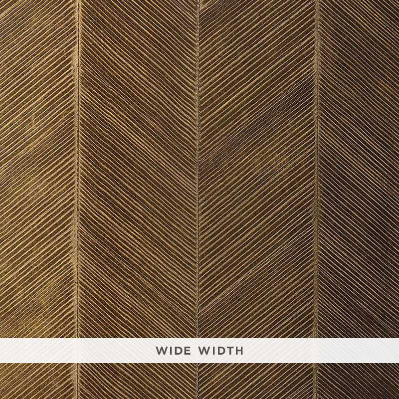 Chevron Texture Burnished Bronze 5005653 by Schumacher Designer Wallpaper Textured Wallcoverings & Printed Grasscloths 13.5" - Swanky Fabrics -