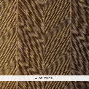 Chevron Texture Burnished Bronze 5005653 by Schumacher Designer Wallpaper