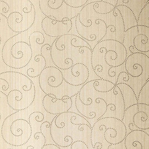 Beaded Scroll Aged Silver 5005720 by Schumacher Designer Wallpaper