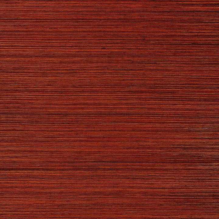 Strie Sisal Burnt Orange 5000724 by Schumacher Designer Wallpaper Quiet Beauty - Swanky Fabrics -
