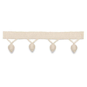 Delray Bobble Fringe Vanilla 63140 by Schumacher Designer Trim