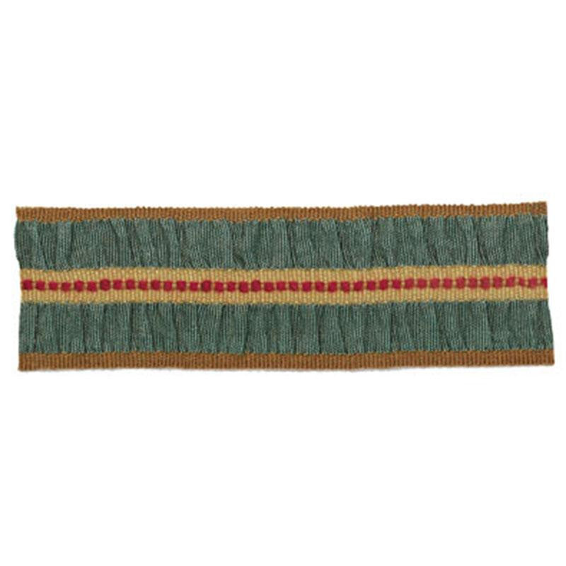Camden Braid Peacock 63191 by Schumacher Designer Trim Somerset Trimmings - Swanky Fabrics -