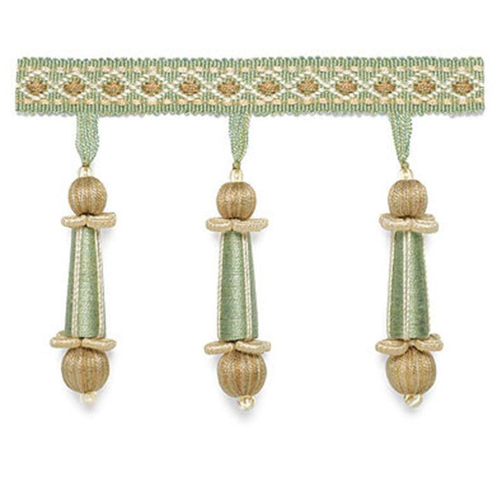 Addington Molded Tassel Fringe Mineral 63282 by Schumacher Designer Trim Somerset - Swanky Fabrics -
