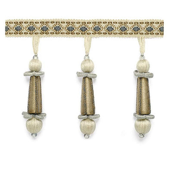Addington Molded Tassel Fringe Moonstone 63284 by Schumacher Designer Trim Somerset - Swanky Fabrics -
