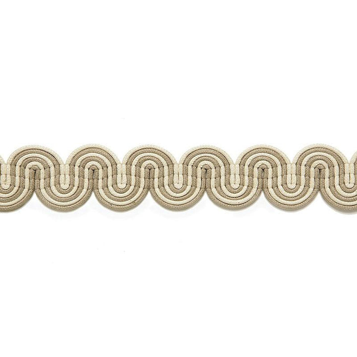 Sabine Braid Blanc / Linen 65360 by Schumacher Designer Trim Au Naturel - Swanky Fabrics -