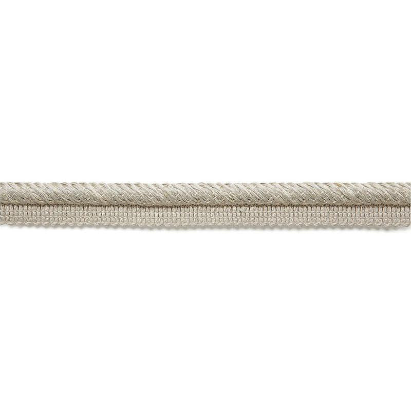 Edmond Linen Lipcord Greige 65411 by Schumacher Designer Trim Au Naturel - Swanky Fabrics -