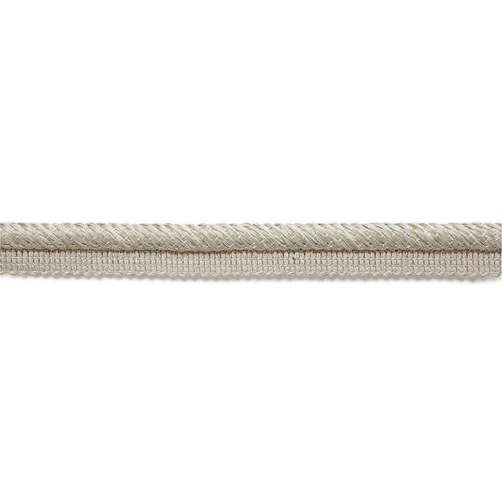 Edmond Linen Lipcord Greige 65411 by Schumacher Designer Trim Au Naturel - Swanky Fabrics -