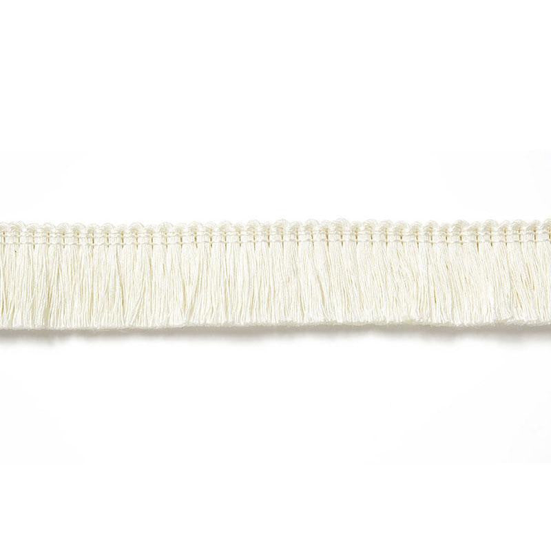 Zoe Linen Ruche Blanc 65440 by Schumacher Designer Trim Au Naturel - Swanky Fabrics -