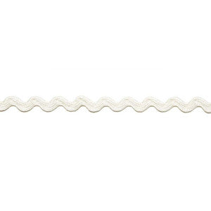 Chantal Linen Rickrack Blanc 65460 by Schumacher Designer Trim
