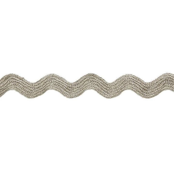 Laurent Linen Rickrack String 65470 by Schumacher Designer Trim Au Naturel - Swanky Fabrics -