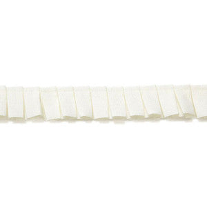 Colette Pleated Ruche Blanc 65480 by Schumacher Designer Trim