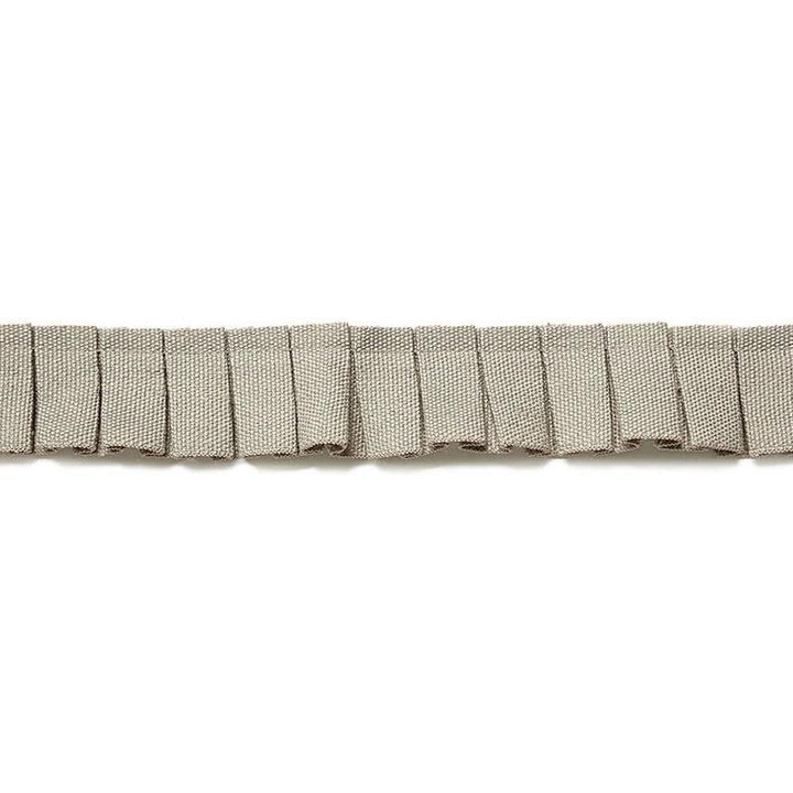 Colette Pleated Ruche Greige 65481 by Schumacher Designer Trim Au Naturel - Swanky Fabrics -