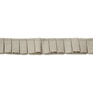 Colette Pleated Ruche Greige 65481 by Schumacher Designer Trim