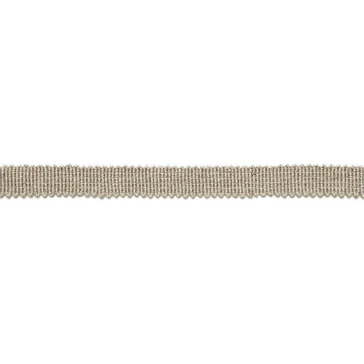 Yves Linen Tape Greige 65501 by Schumacher Designer Trim Au Naturel - Swanky Fabrics -
