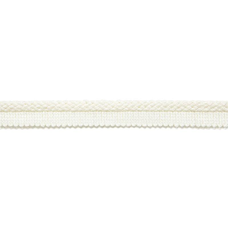 Henri Braided Lipcord Blanc 65520 by Schumacher Designer Trim Au Naturel - Swanky Fabrics -