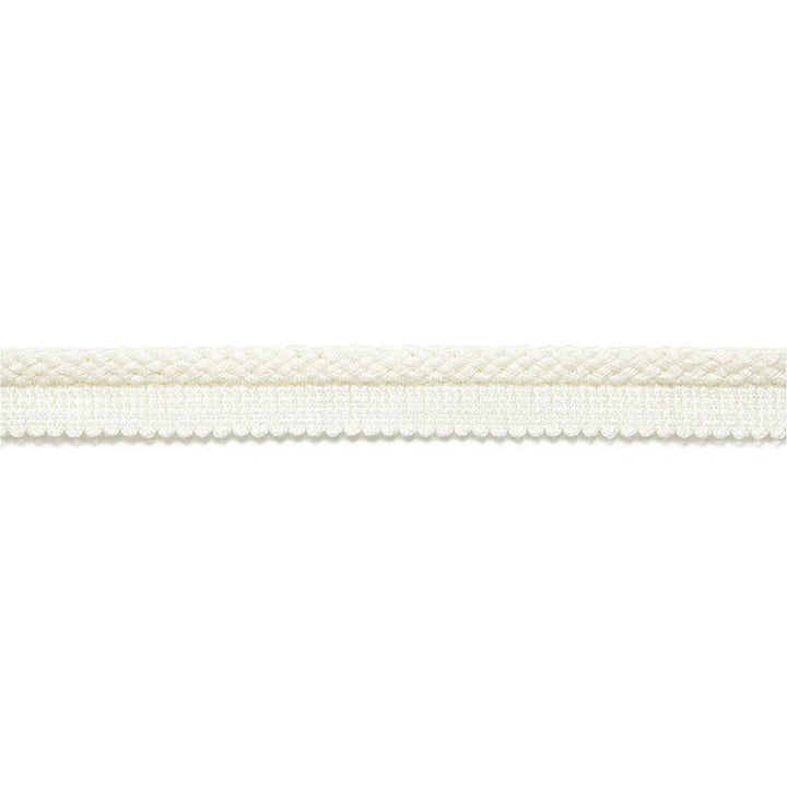 Henri Braided Lipcord Blanc 65520 by Schumacher Designer Trim Au Naturel - Swanky Fabrics -