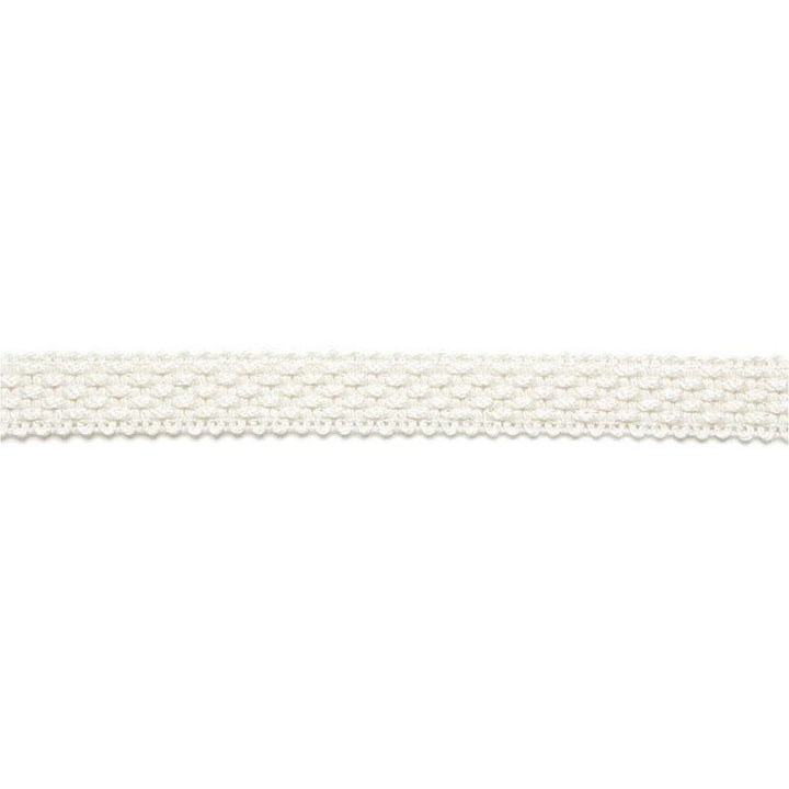 Bertrand Linen Braid Blanc 65530 by Schumacher Designer Trim Au Naturel - Swanky Fabrics -
